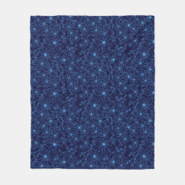 Navy Blue Floral Aesthetic Fleecefilt