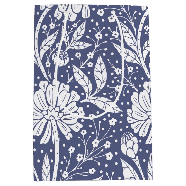 Navy Blue Floral William Morris Style (Framsidan)
