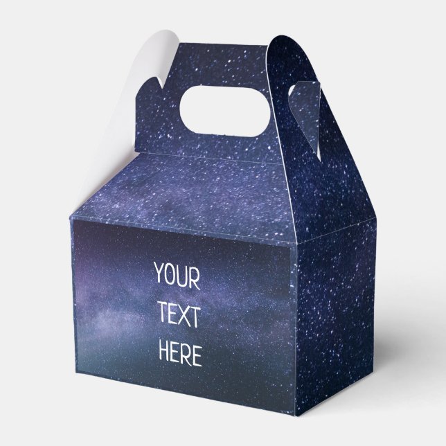 Navy Blue Galaxy Starry Night Stars Modern Presentaskar (Framsidan Sidan)