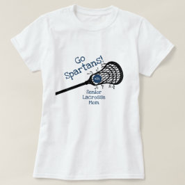 Navy Blue Go Team Lacrosse Mamma T Shirt