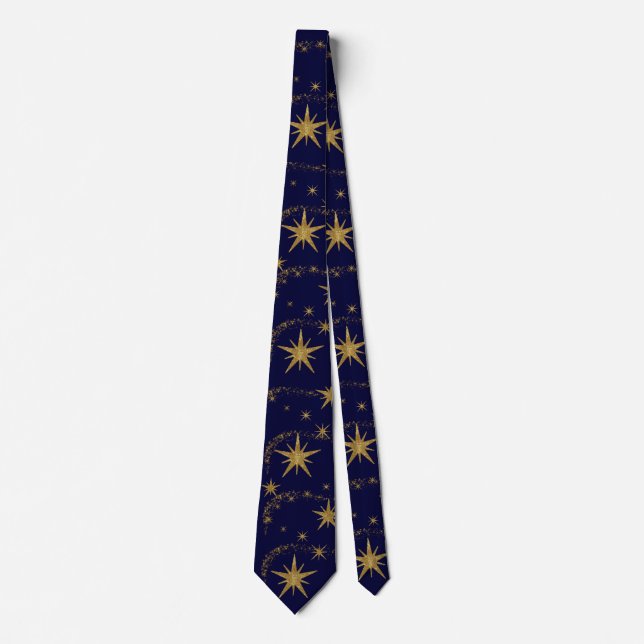 Navy Blue Gold Star Men's Wedding, Graduation Slips (Framsida)