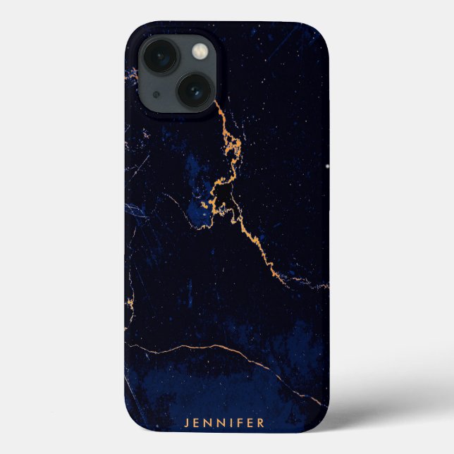 Navy Blue Golden Marble (Baksida)