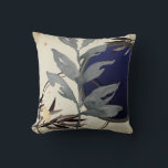 Navy Blue Guld Elegant Modern Watercolor Kudde<br><div class="desc">Blått och Guld Elegant Modern vattenfärg Botaniskt fyllning</div>