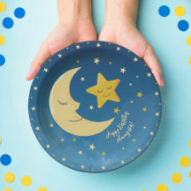 Navy Blue Guld Twinkle Little Star