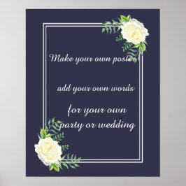 NAVY BLUE Ivory chic Ro Skapar din egen poster