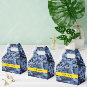 Navy Blue Kamouflage Ditt namn Anpassa Presentaskar
