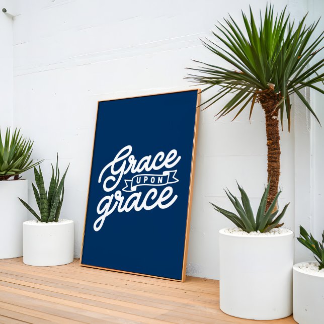Navy Blue Kristet tack och nåd  Poster (Skapare uppladdad)