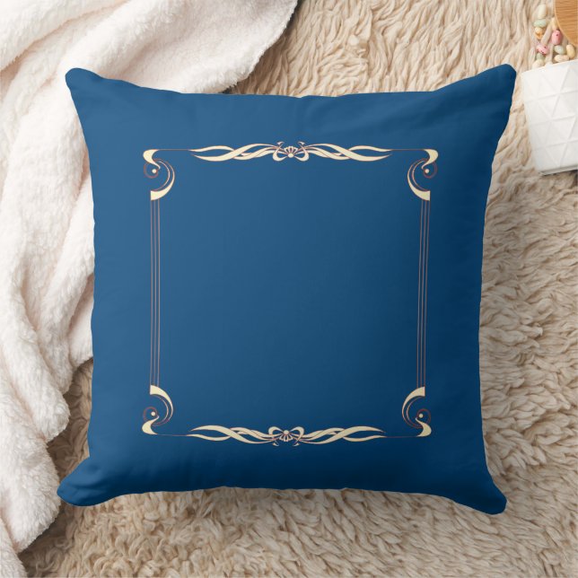 Navy Blue Kudde (Filt)