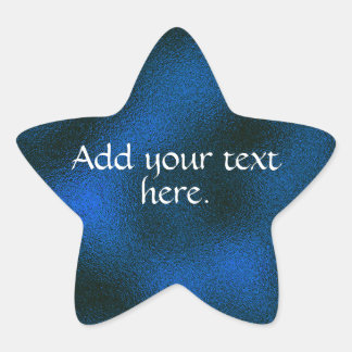 Navy Blue Lägg Till Din Egen Text Stjärnformat Klistermärke