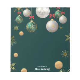 Navy Blue Lit-Up Christmas Holiday Notepad Anteckningsblock