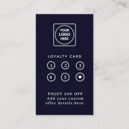 Navy Blue Logo | Modern Business Loyalty Design Lojalitetskort