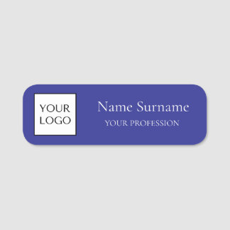 Navy Blue Logo Promotional  Namnbricka