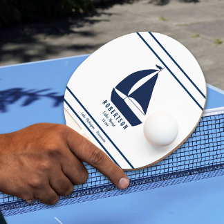 Navy Blue Marin Familjenamn Sjön Hus Pingisracket