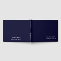 Navy Blue Minimalist | Semesteruthyrning Gästbok