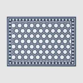 Navy Blue Modern Bone Inlay Decoupage Paper