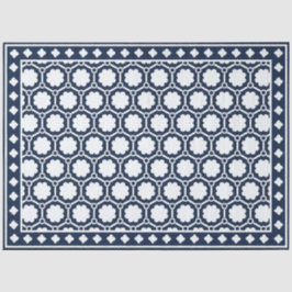 Navy Blue Modern Bone Inlay Decoupage Paper