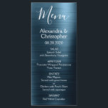Navy Blue Modern och Elegant bröllop Menu Meny<br><div class="desc">Menu med marinblå Modern Faux Metallic Stainless Steel Bröllop. Den här gigantiska Bröllop-menyn för marinblått skript kan anpassas så att den omfattar namn från Bride och Groom, datum för bröllop och menyalternativen för bröllop. Den här menyn ingår i en matchande bröllop-samling och ytterligare matchande objekt kan begäras genom att kontakta...</div>