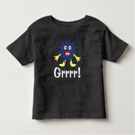 Navy Blue Monster - Småbarns T-Shirt i Fin Jersey