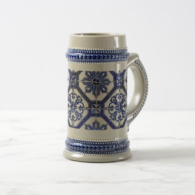 “Navy Blue Mosaic”  Sejdel (Framsida höger)