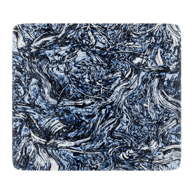 Navy Blue Nature Abstrakt Mönster (Framsidan)