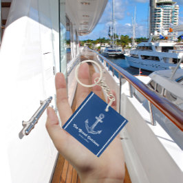 Navy Blue Nautical Welcome om Anpassningsbar Boat
