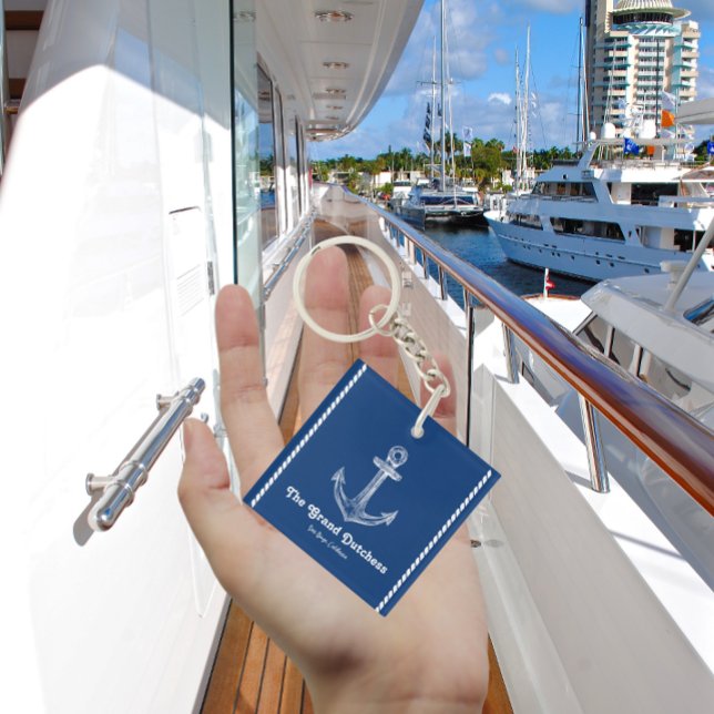 Navy Blue Nautical Welcome om Anpassningsbar Boat (Skapare uppladdad)