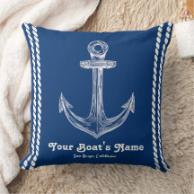Navy Blue Nautical Welcome om Anpassningsbar Boat
