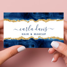 Navy Blue och Guld | Elegant Kalligrafi