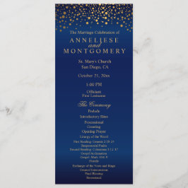 Navy Blue och Guld Konfettiprickar - Progam Program