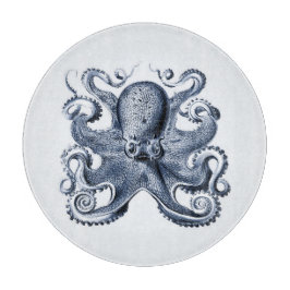 Navy Blue Octopus illustration av Ernst Haeckel