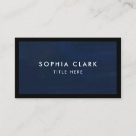 Navy Blue Personlig Luxury Modern Elegant Visitkort