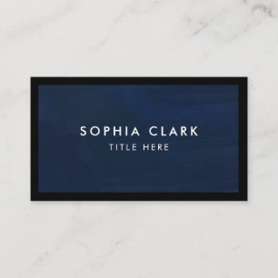 Navy Blue Personlig Luxury Modern Elegant Visitkort