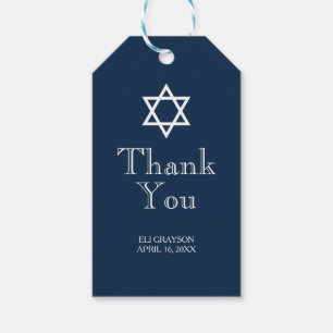 Navy Blue Pub Mitzvah Presentetikett