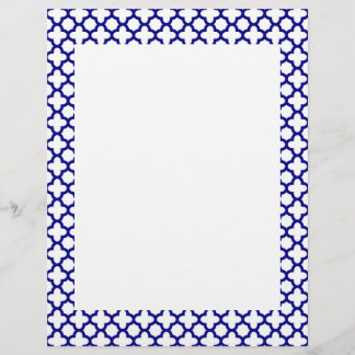 Navy Blue Quatrefoil Mönster
