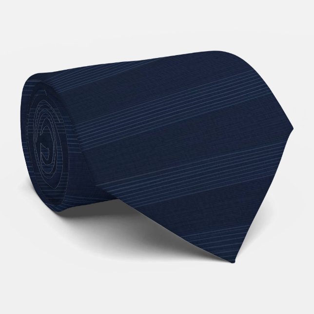 Navy Blue Ribbed Tie for Business & Groomsmen Slips (Rullad)