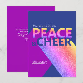 Navy Blue, Rosa, Ord Art Company Helgdag Card Inbjudningar