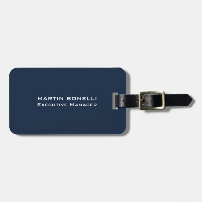 Navy Blue Speciell Unique Modern Executive Manager Bagagebricka (Horisontell Framsida)
