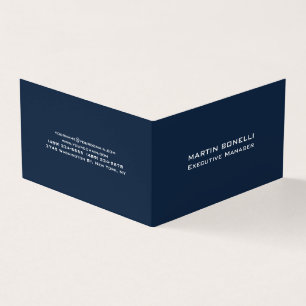 Navy Blue Speciell Unique Modern Executive Manager Visitkort