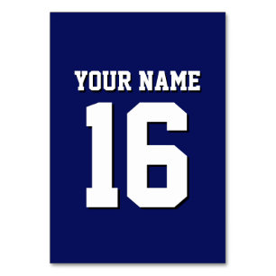 Navy Blue Sports Jersey Team Jersey Bordsnummer