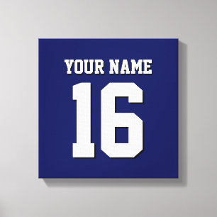 Navy Blue Sports Jersey Team Jersey Canvastryck