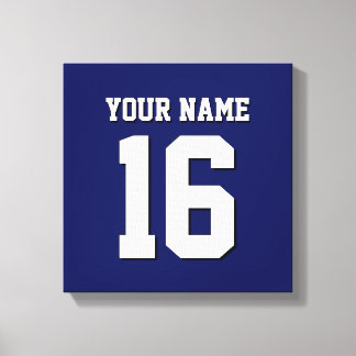 Navy Blue Sports Jersey Team Jersey Canvastryck