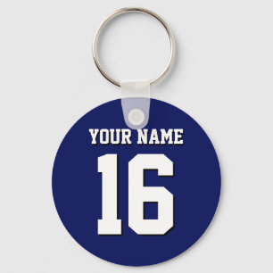 Navy Blue Sports Jersey Team Jersey Nyckelring