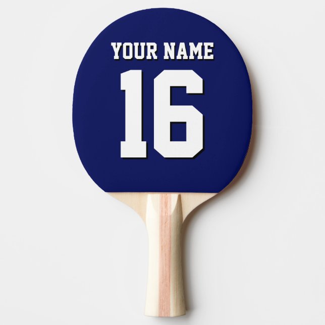 Navy Blue Sports Jersey Team Jersey Pingisracket (Framsidan)
