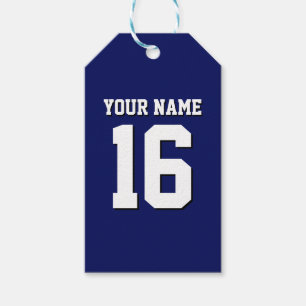 Navy Blue Sports Jersey Team Jersey Presentetikett