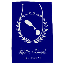 Navy Blue St. Kitts och Nevis Karta Bröllop Välkom