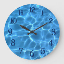 Navy Blue Stänk Numbers Aqua Swimming Bassäng