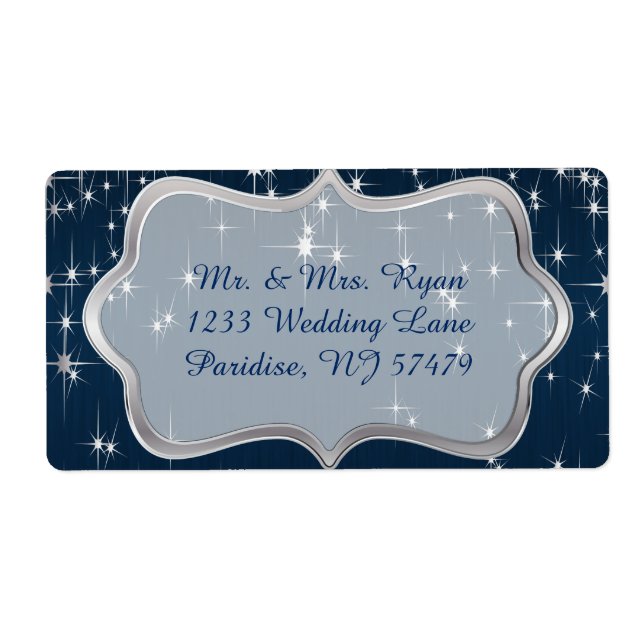 Navy Blue Starry Night Fraktsedel (Framsidan)