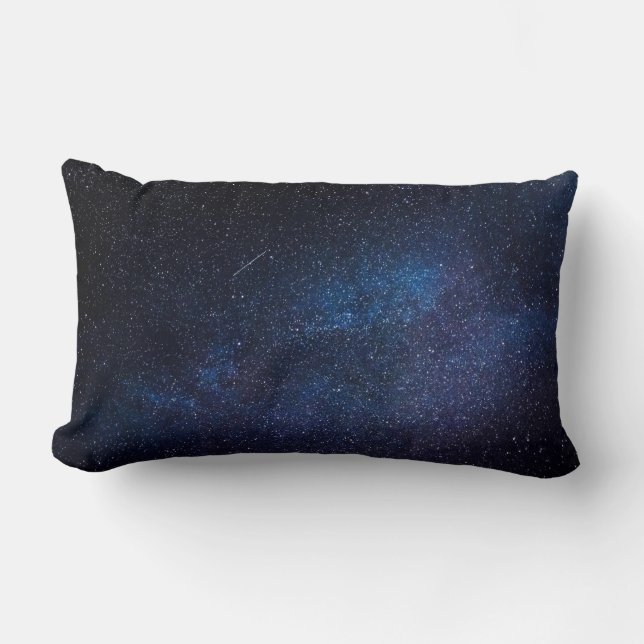 Navy Blue Starry Night himlar Galaxy Lumbarkudde (Framsida)