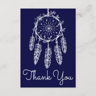 Navy Blue Tack Dream Catcher Native American Kort