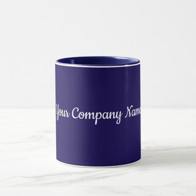Navy Blue Template, Add Your Company Name,  Mugg (Center)
